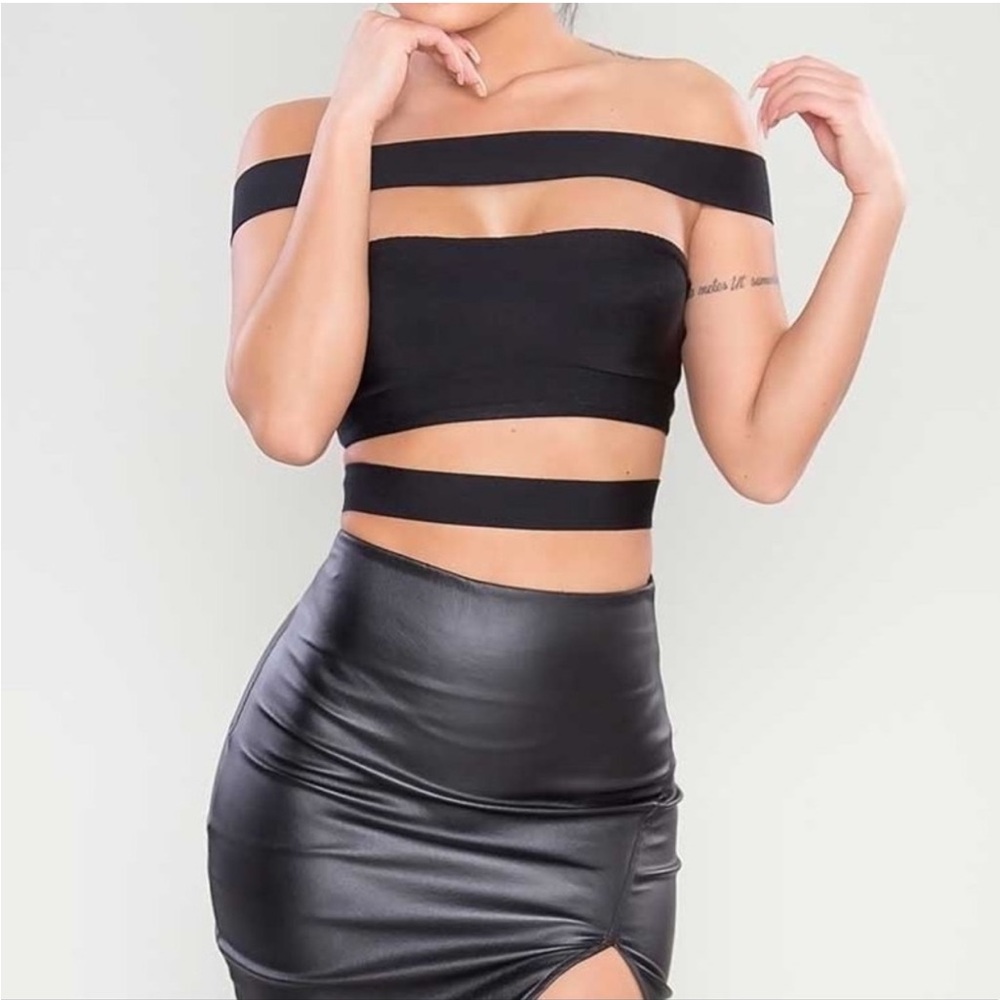 EUC Posh Shop La Bandage Top - Black | Medium